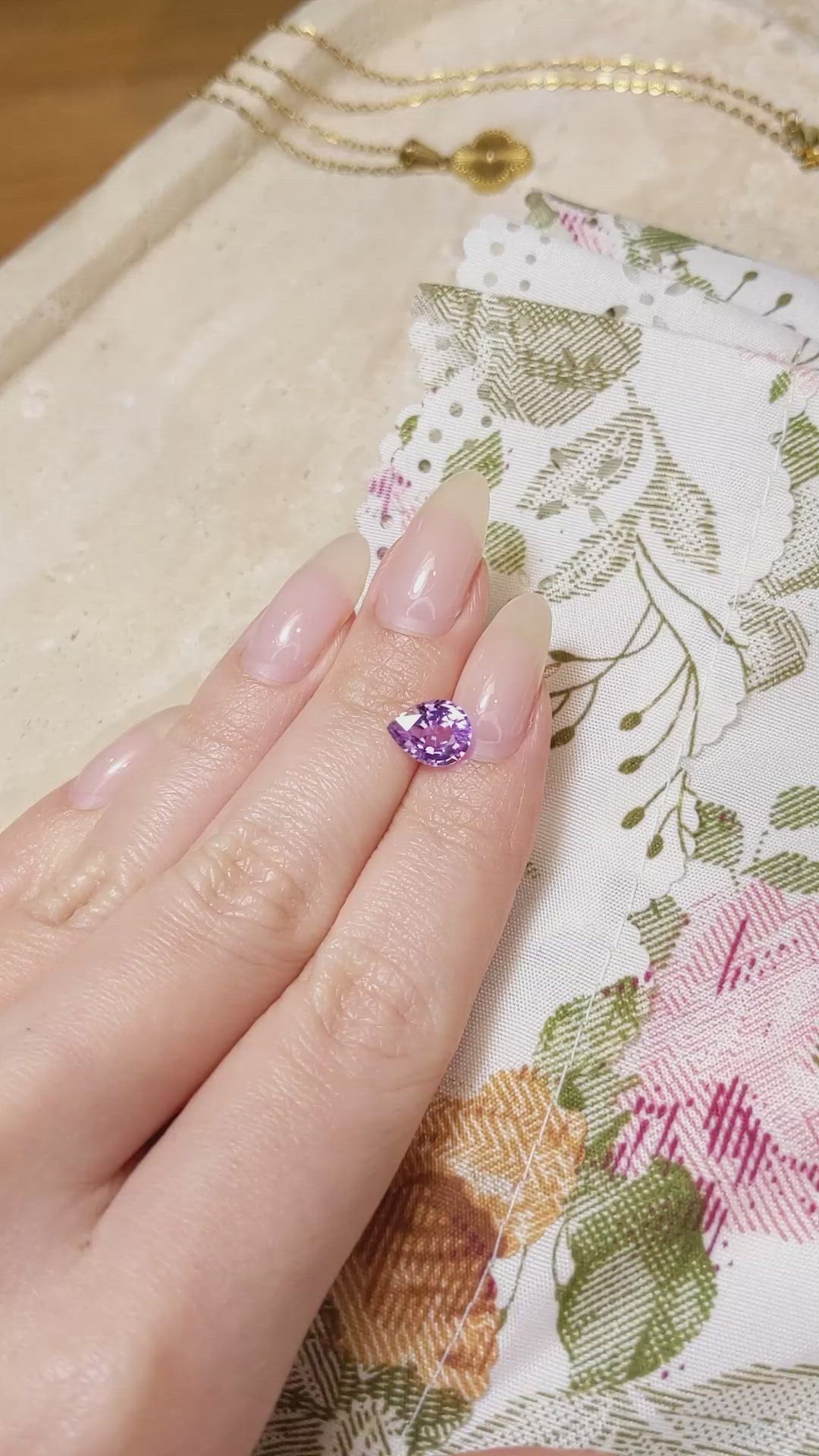 2.18 Ct. Pink Sapphire from Madagascar Size Video