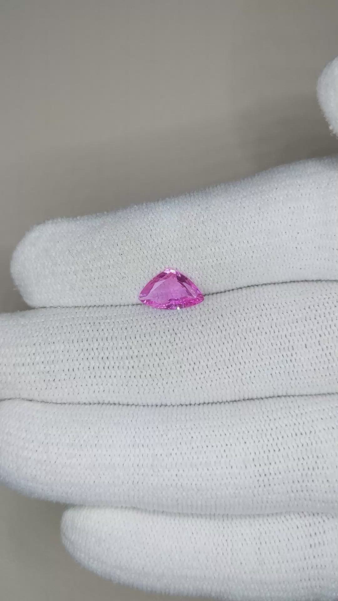 1.25 Ct. Pink Sapphire from Madagascar Size Video