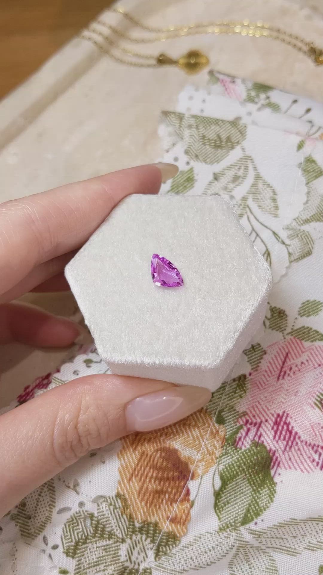 1.25 Ct. Pink Sapphire from Madagascar Size Video