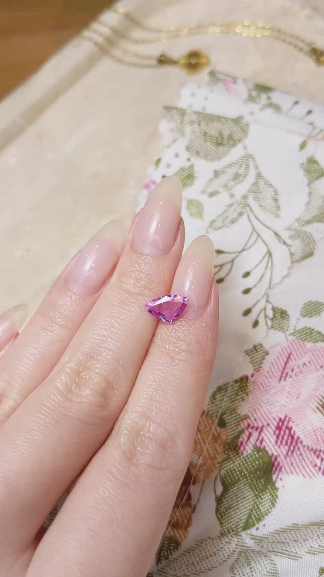 1.25 Ct. Pink Sapphire from Madagascar Size Video