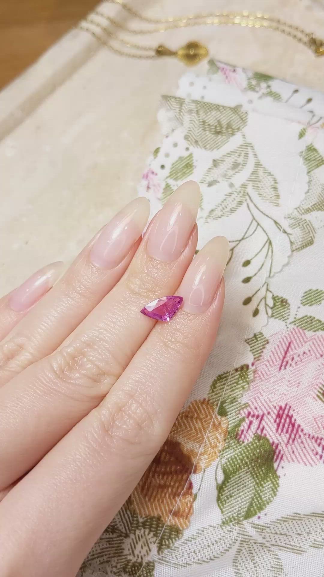 1.50 Ct. Pink Sapphire from Madagascar Size Video