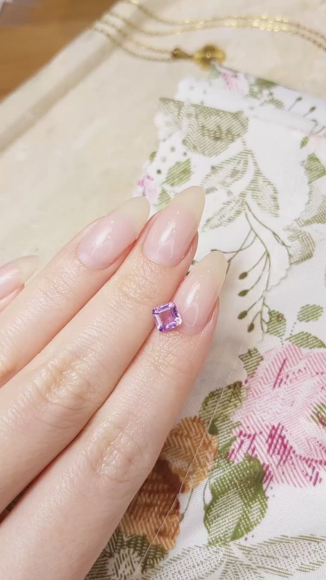 1.10 Ct. Pinkish Purple Sapphire from Madagascar Size Video