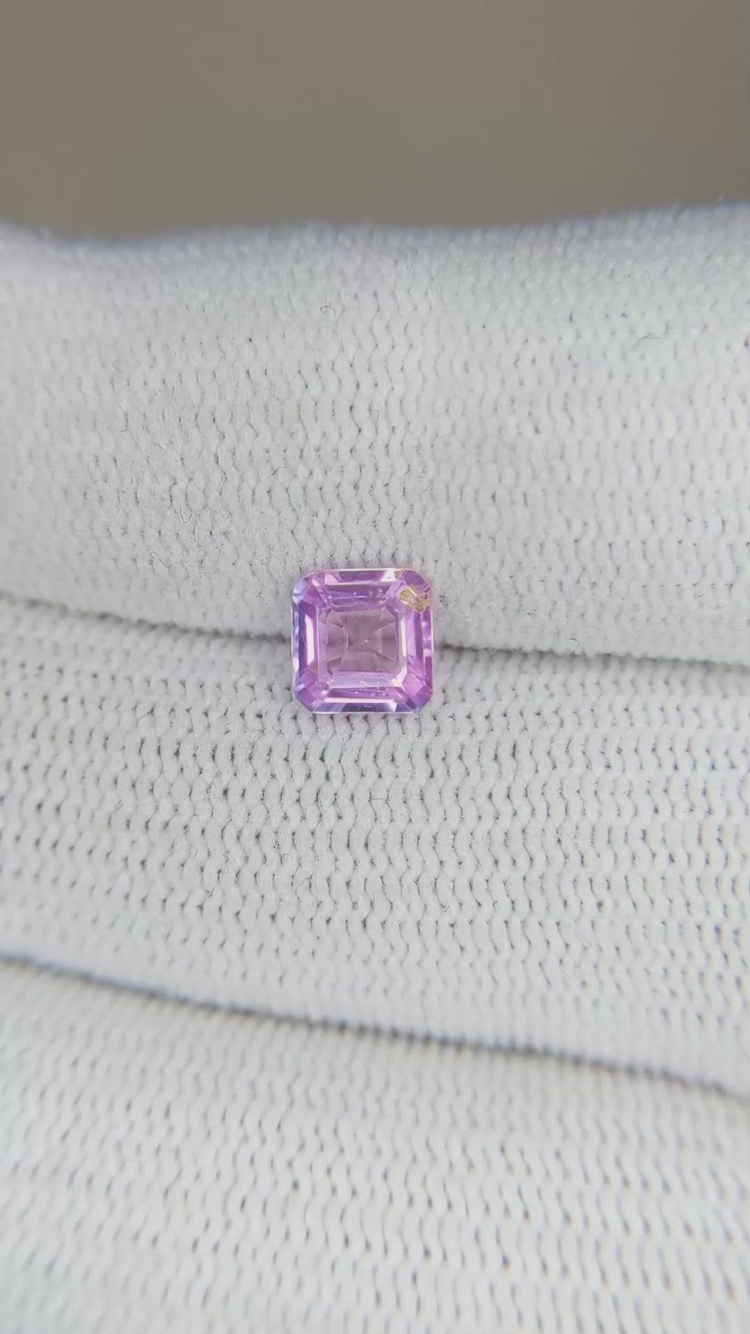 1.10 Ct. Pinkish Purple Sapphire from Madagascar Size Video