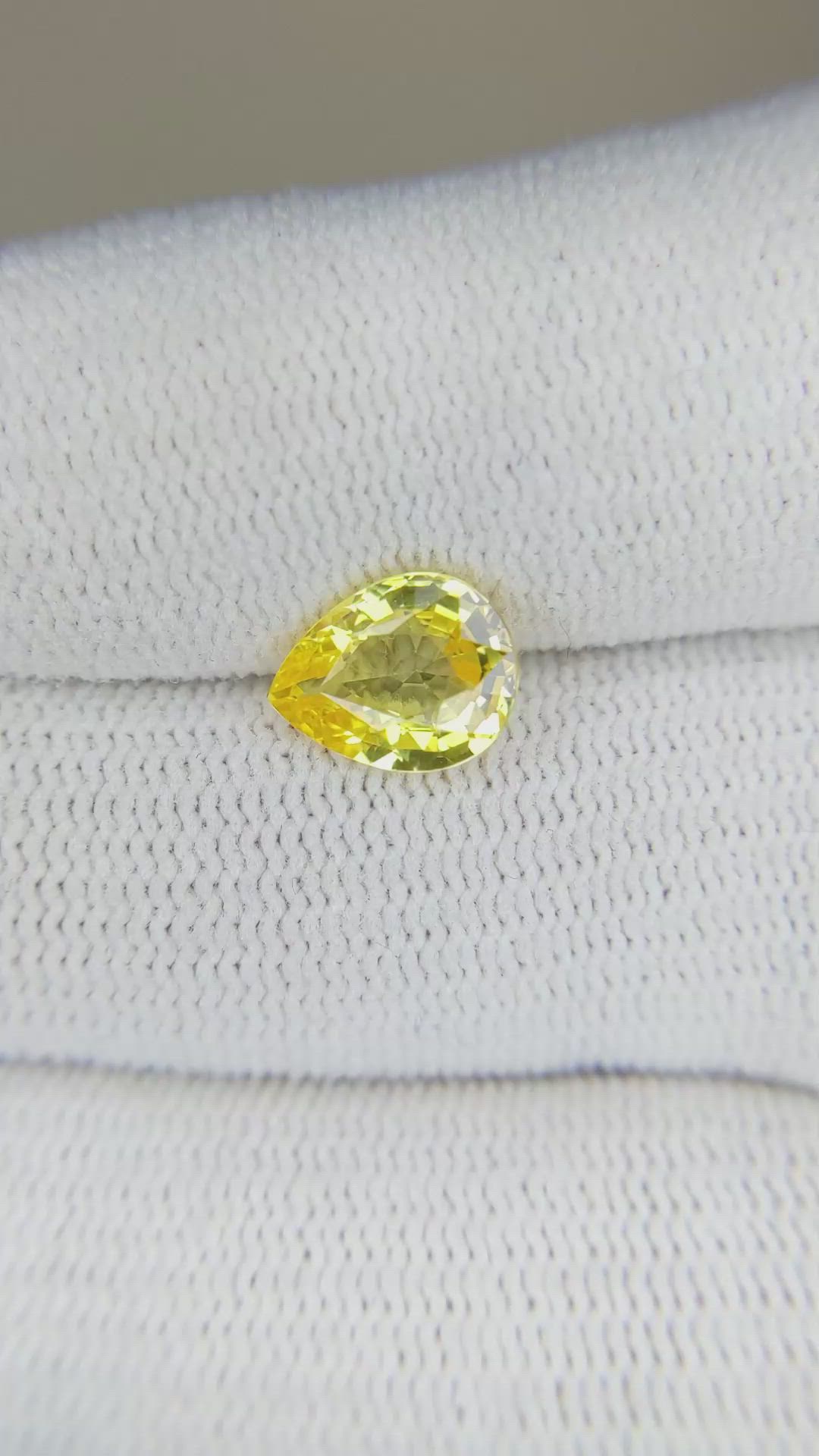 1.96 Ct. Yellow Sapphire from Madagascar Size Video