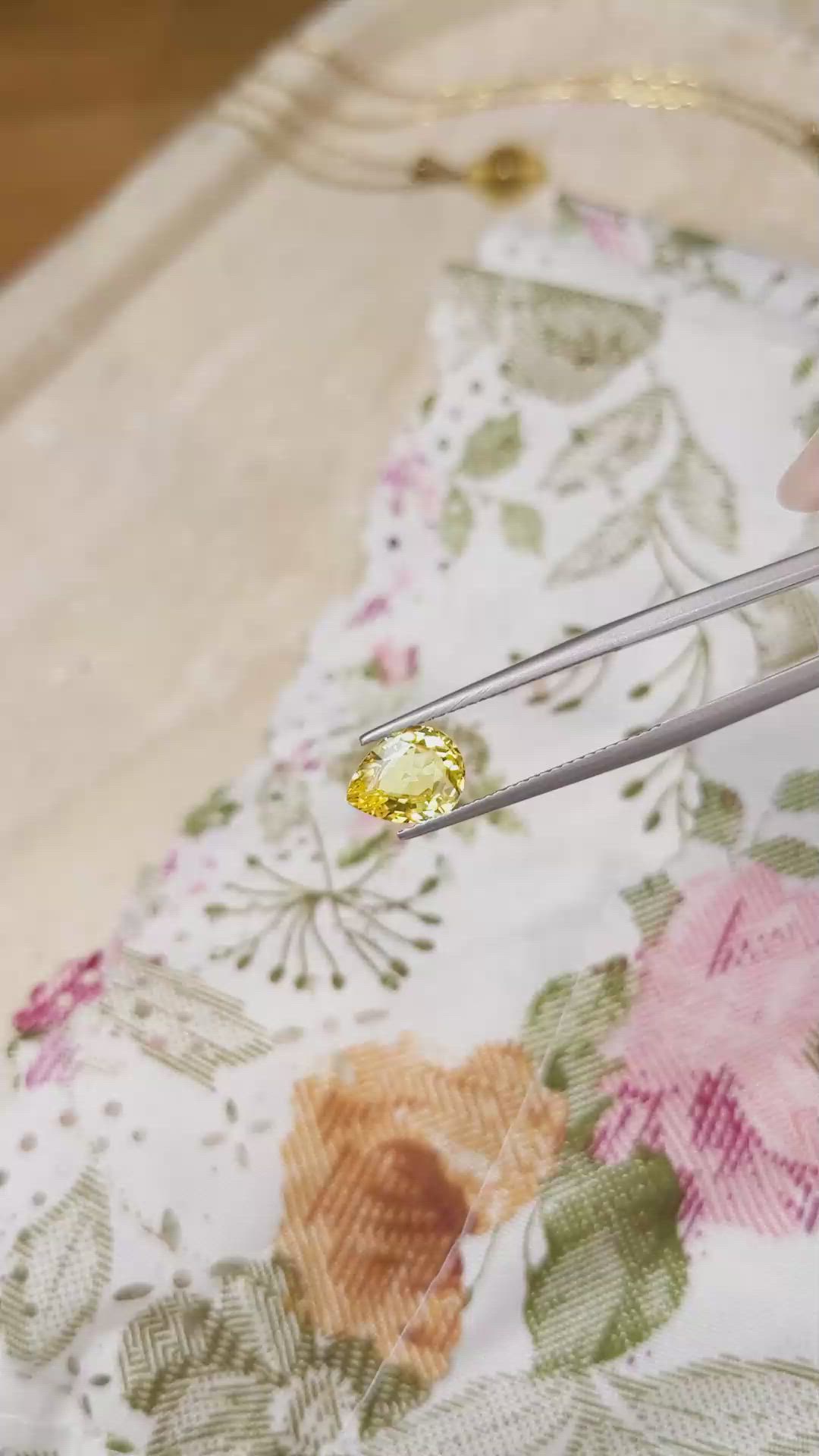 1.96 Ct. Yellow Sapphire from Madagascar Size Video