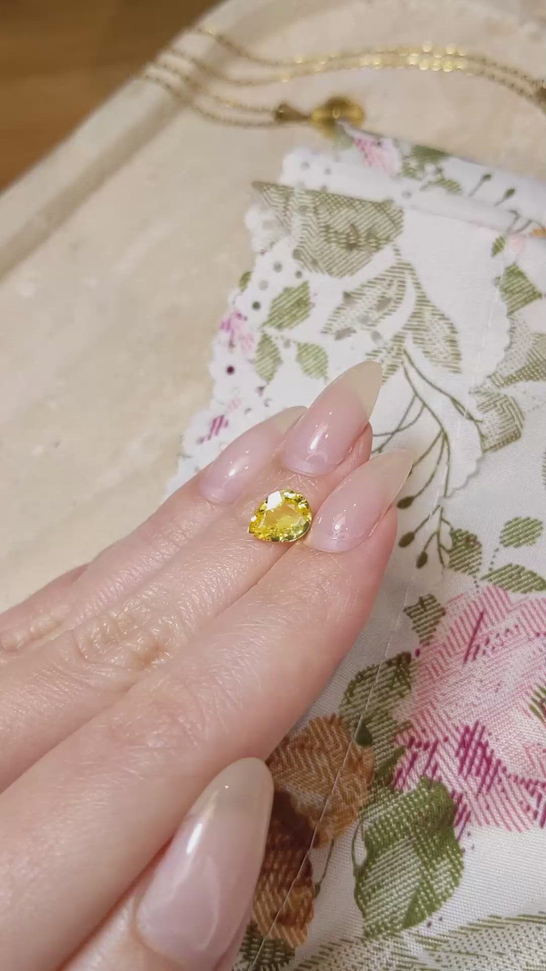 1.96 Ct. Yellow Sapphire from Madagascar Size Video