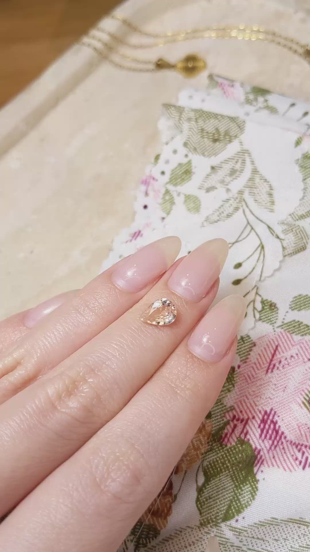 1.38 Ct. Peach Sapphire from Madagascar Size Video