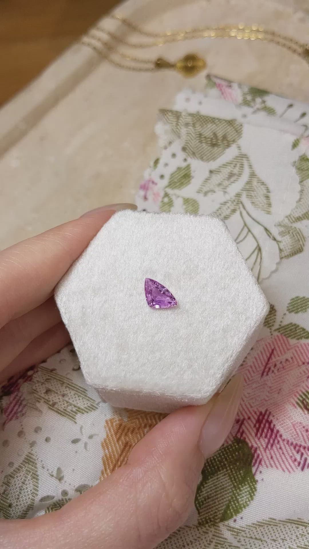 1.23 Ct. Purplish Pink Sapphire from Madagascar Size Video