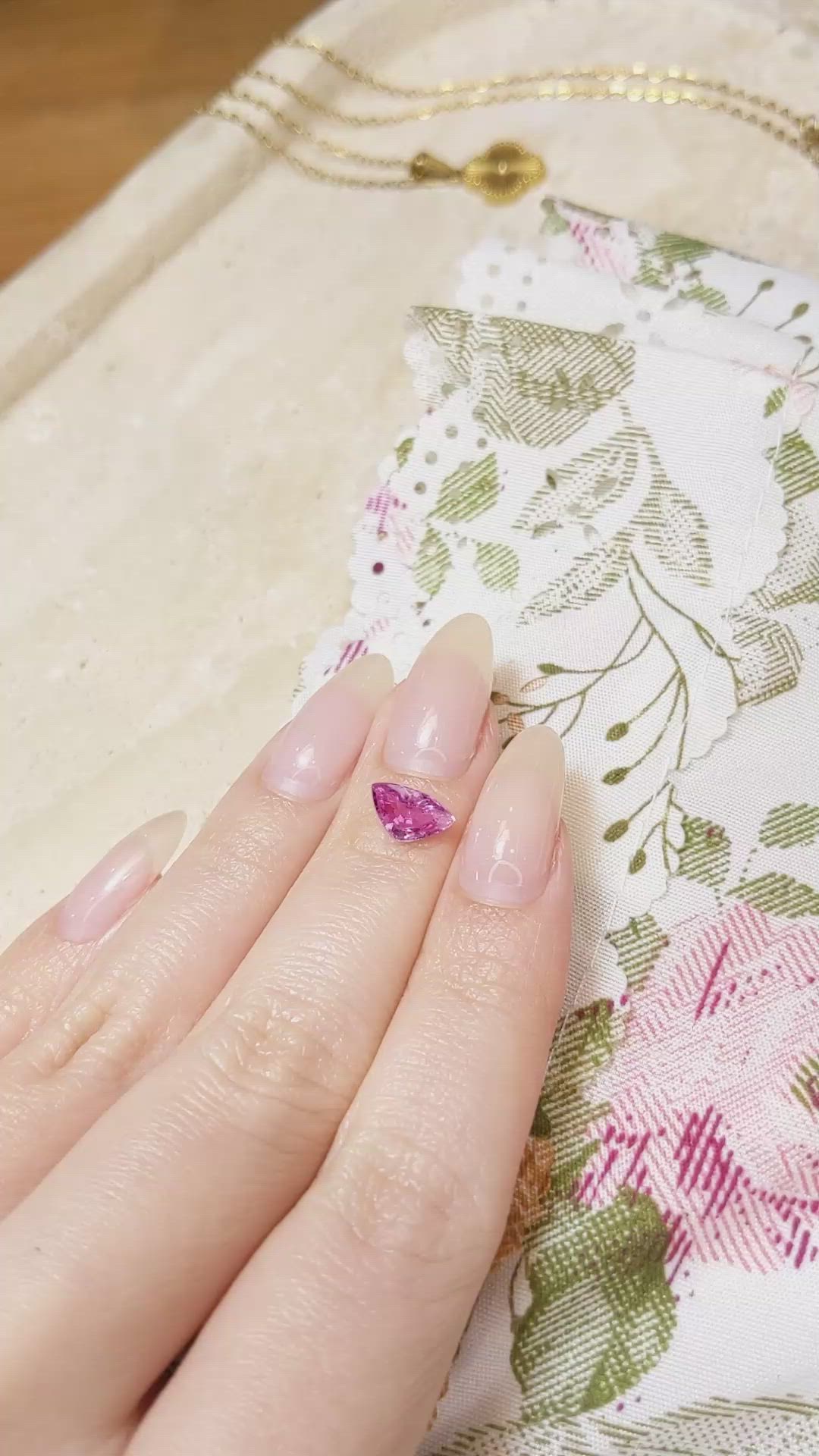 1.28 Ct. Pink Sapphire from Madagascar Size Video