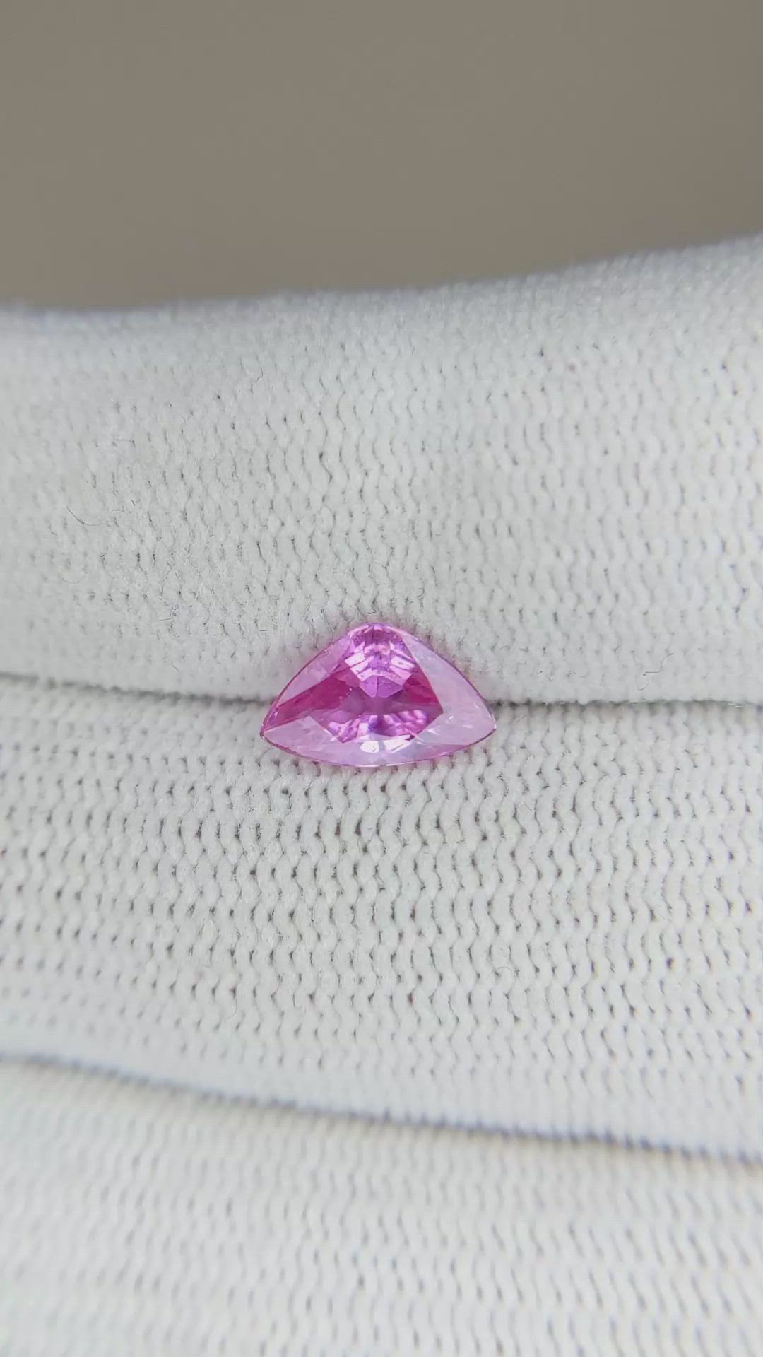 1.28 Ct. Pink Sapphire from Madagascar Size Video