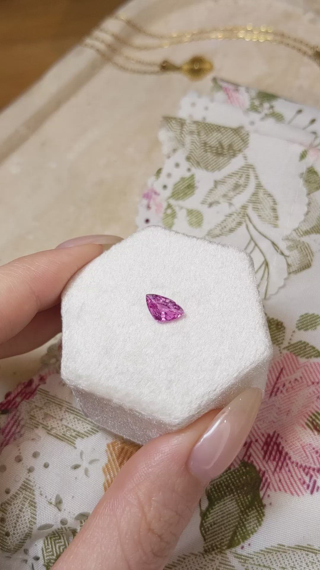 1.28 Ct. Pink Sapphire from Madagascar Size Video