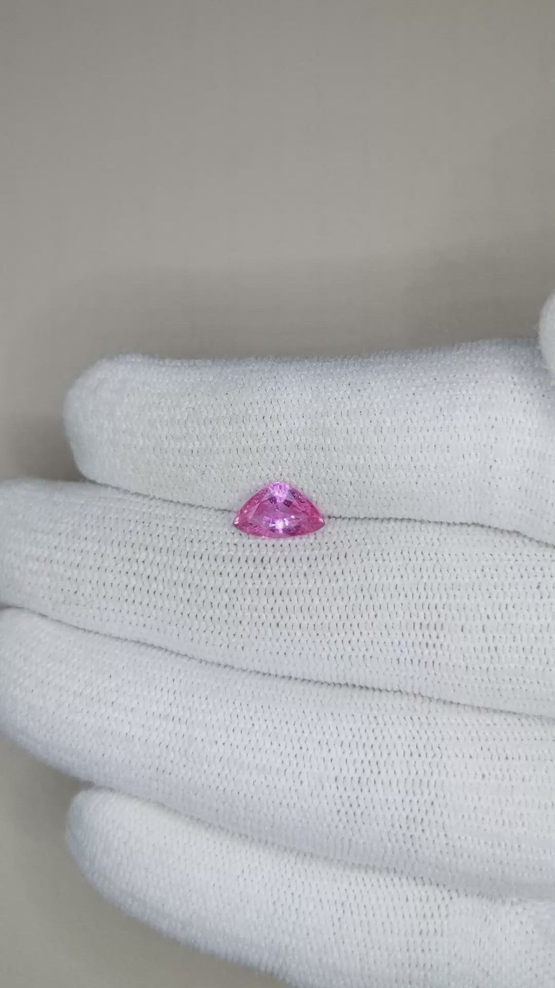 1.28 Ct. Pink Sapphire from Madagascar Size Video