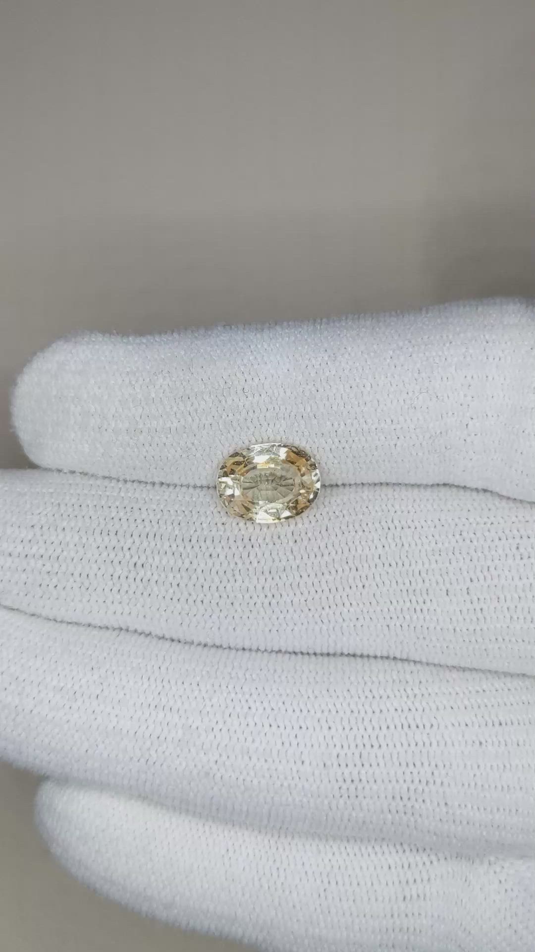 3.34 Ct. Peach Sapphire from Madagascar Size Video
