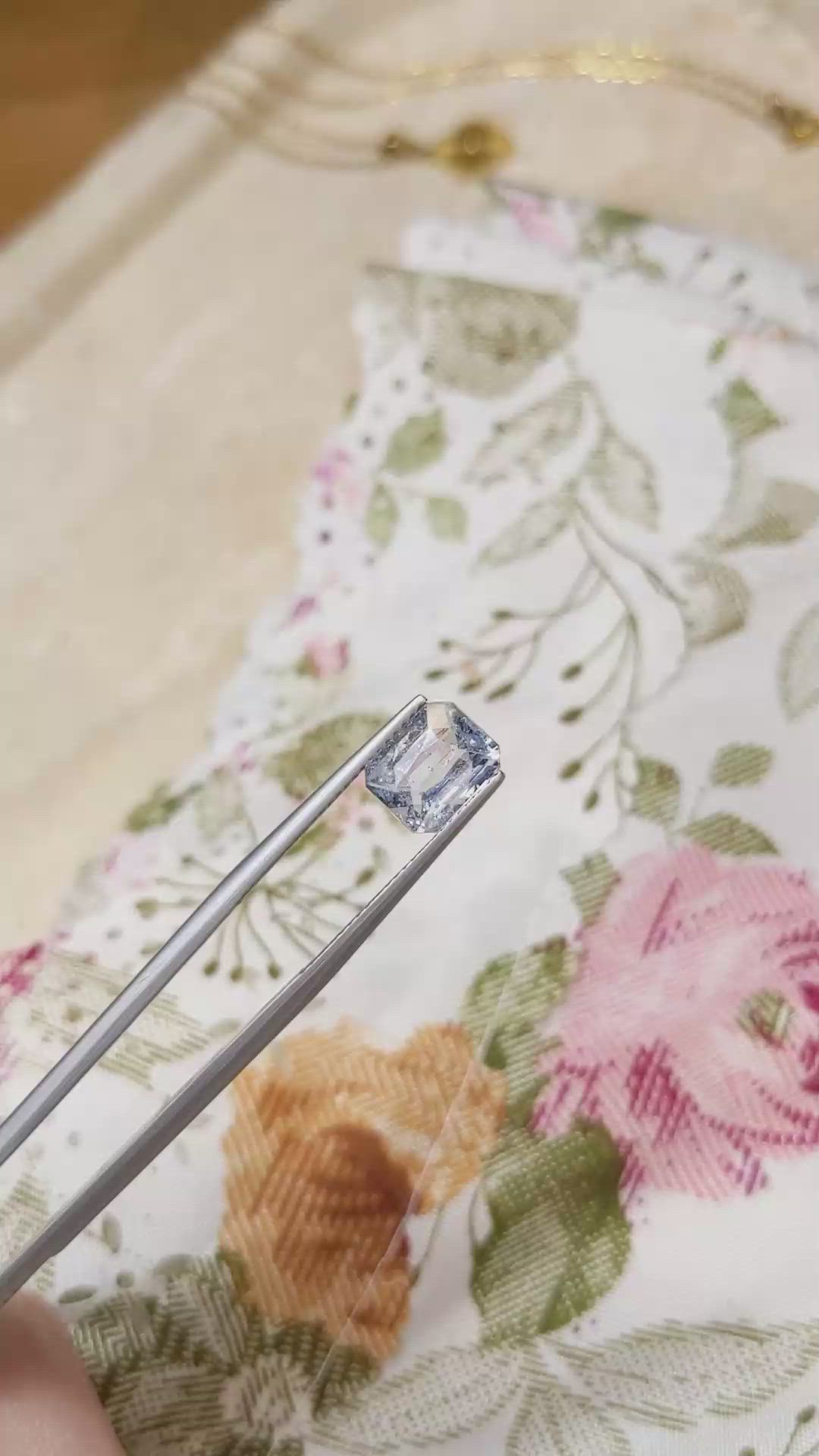 3.06 Ct. Greenish Blue Sapphire from Madagascar Size Video