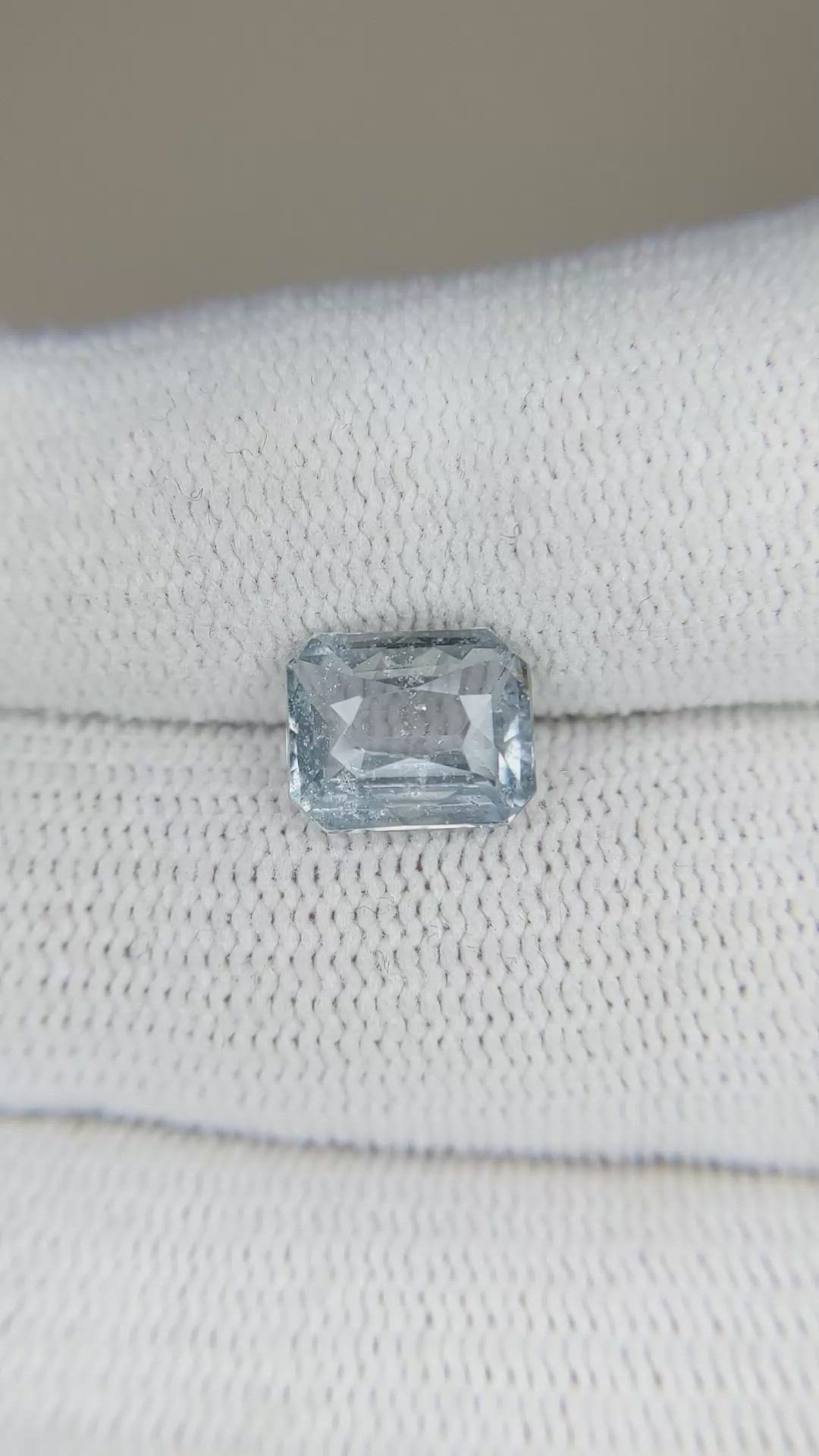 3.06 Ct. Greenish Blue Sapphire from Madagascar Size Video