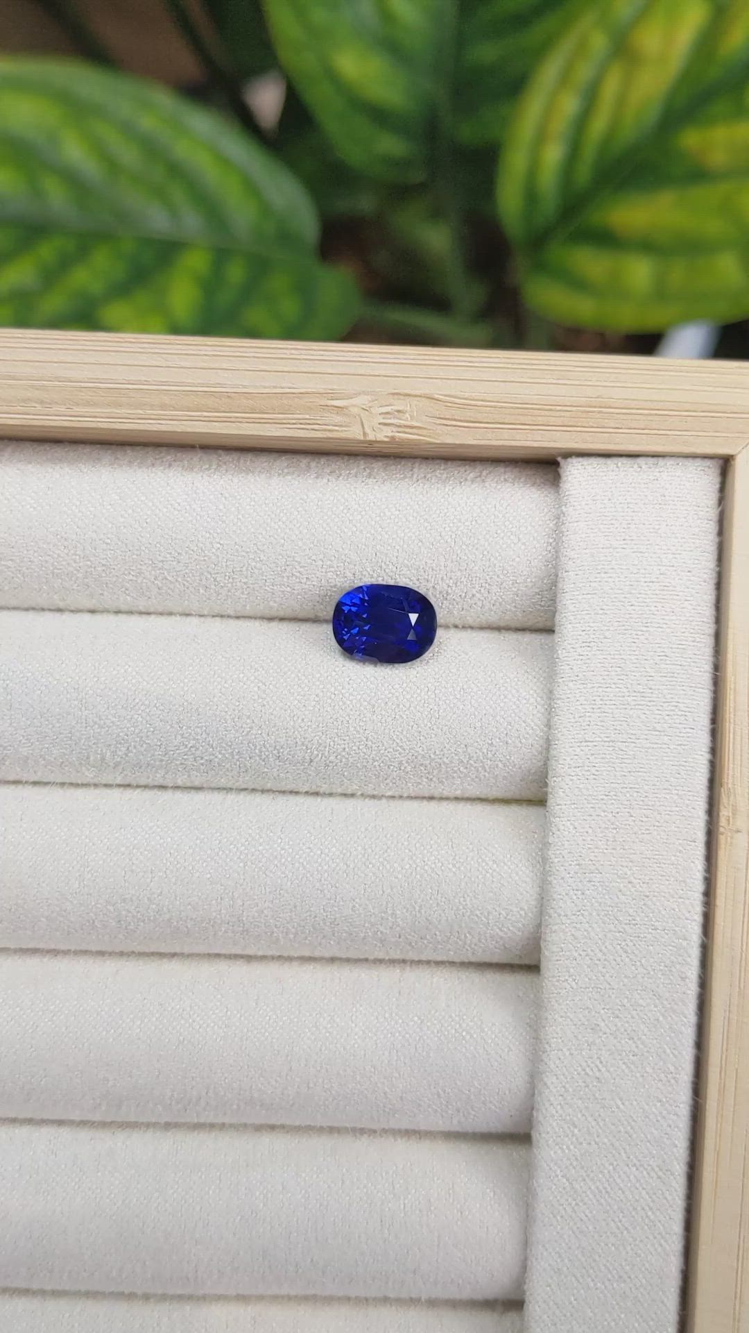3.53 Ct. Blue Sapphire from Ceylon (Sri Lanka) Size Video