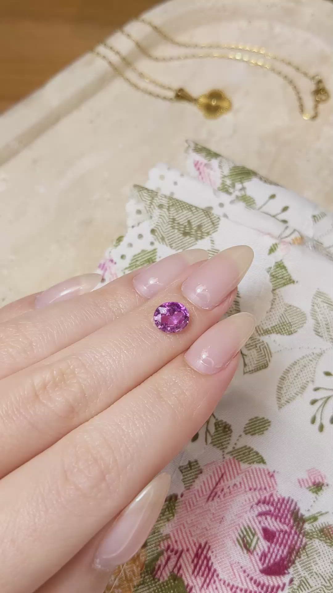 2.02 Ct. Purplish Pink Sapphire from Ceylon (Sri Lanka) Size Video