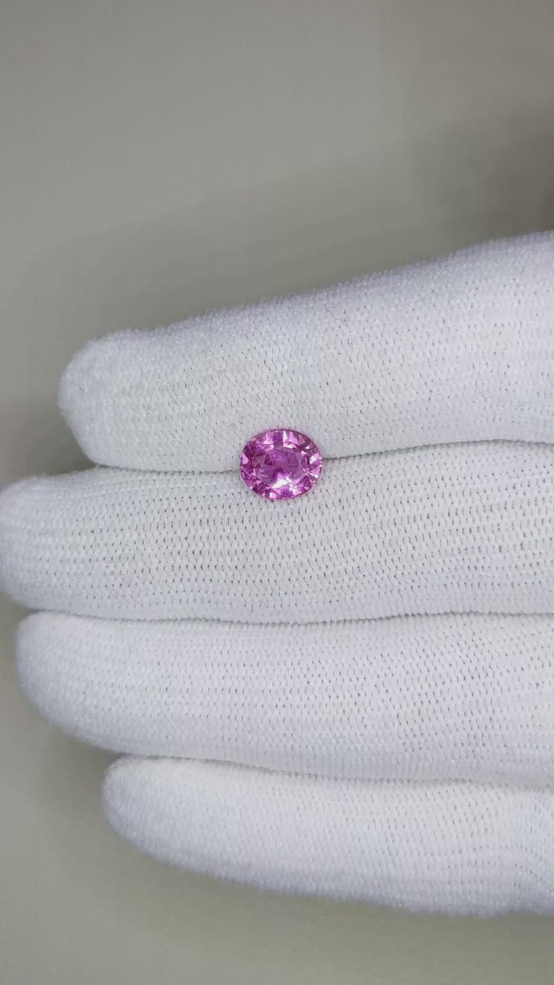 2.02 Ct. Purplish Pink Sapphire from Ceylon (Sri Lanka) Size Video