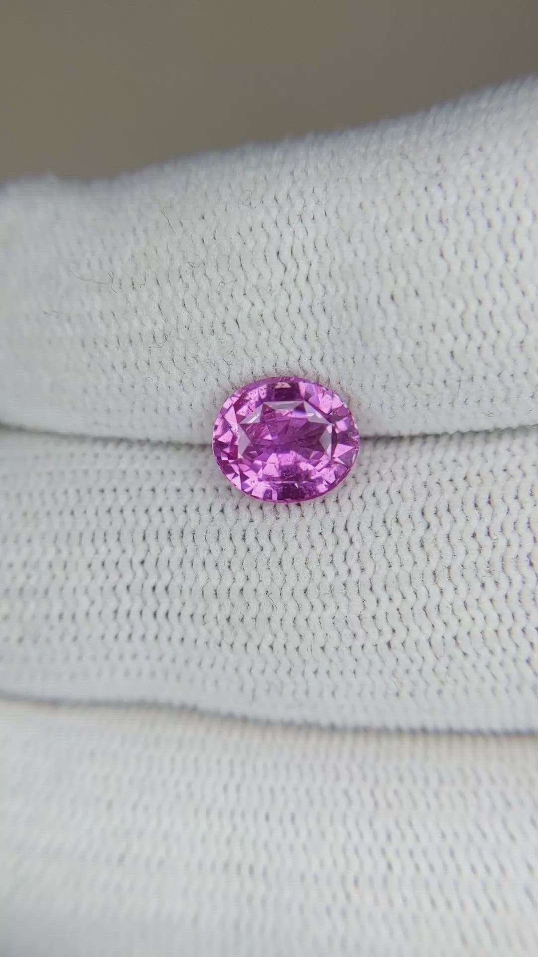 2.02 Ct. Purplish Pink Sapphire from Ceylon (Sri Lanka) Size Video