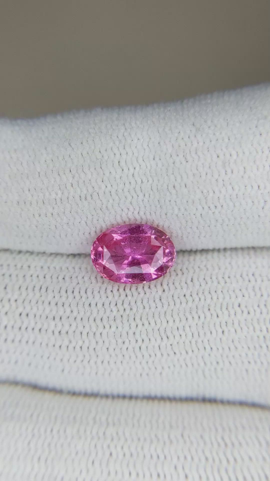 2.52 Ct. Pink Sapphire from Ceylon (Sri Lanka) Size Video