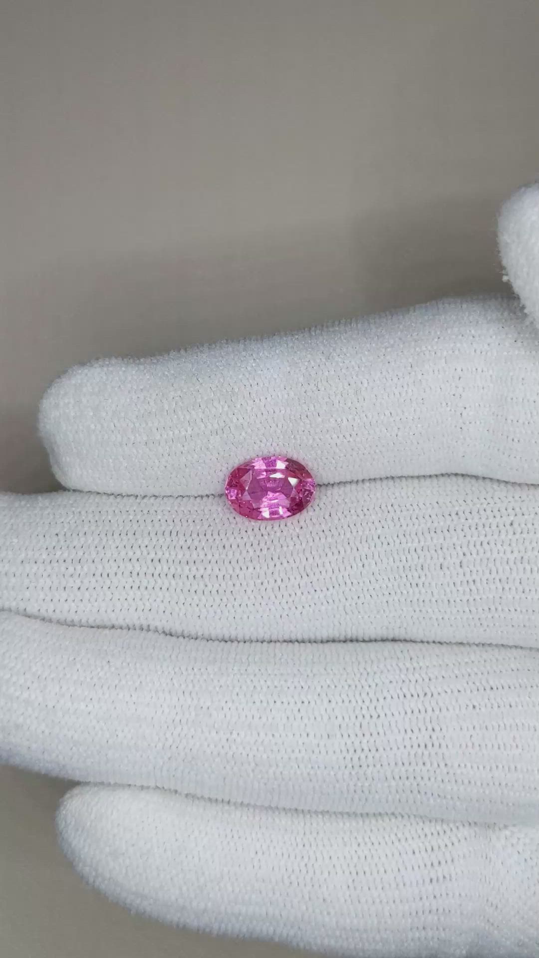 2.52 Ct. Pink Sapphire from Ceylon (Sri Lanka) Size Video