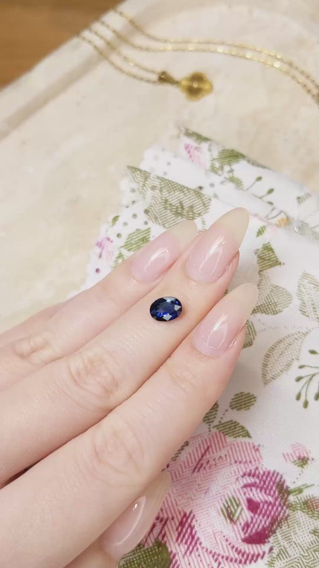 2.05 Ct. Blue Sapphire from Ceylon (Sri Lanka) Size Video