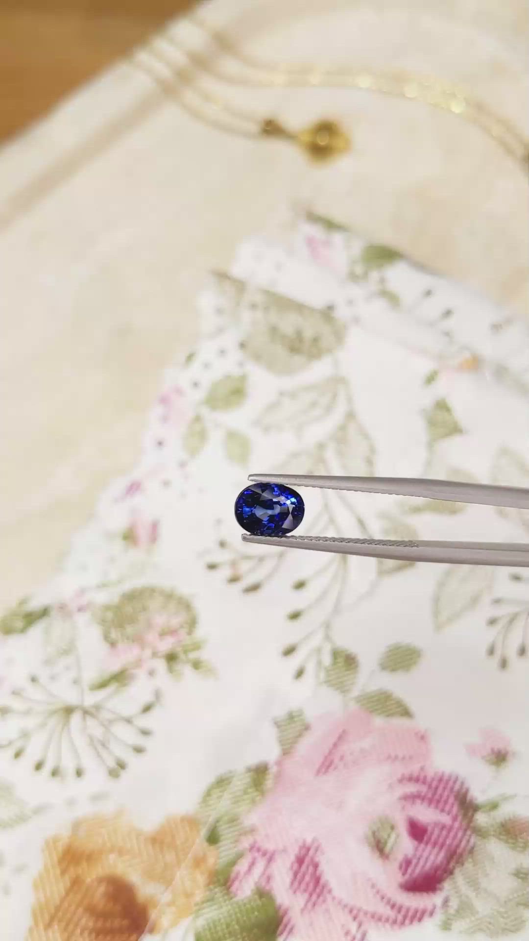 2.05 Ct. Blue Sapphire from Ceylon (Sri Lanka) Size Video