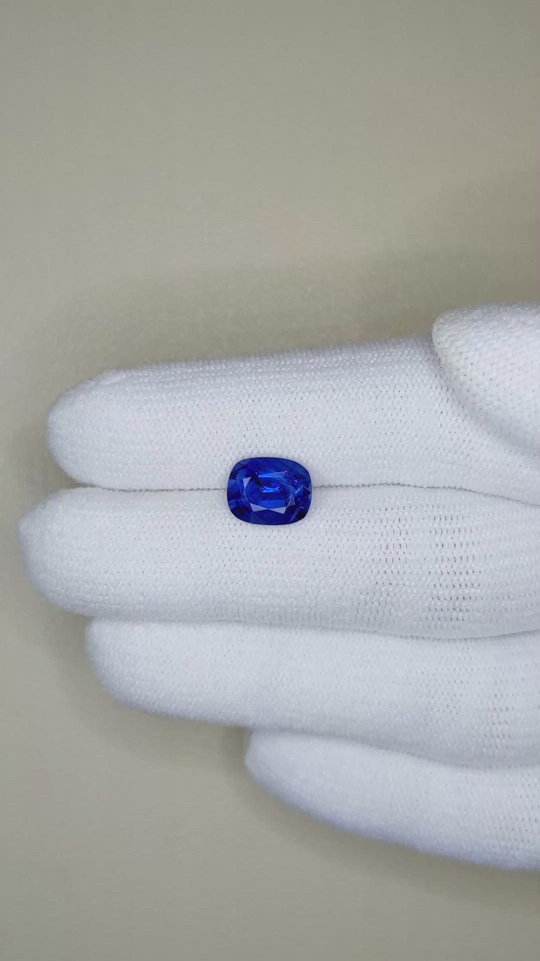 2.43 Ct. Blue Sapphire from Ceylon (Sri Lanka) Size Video