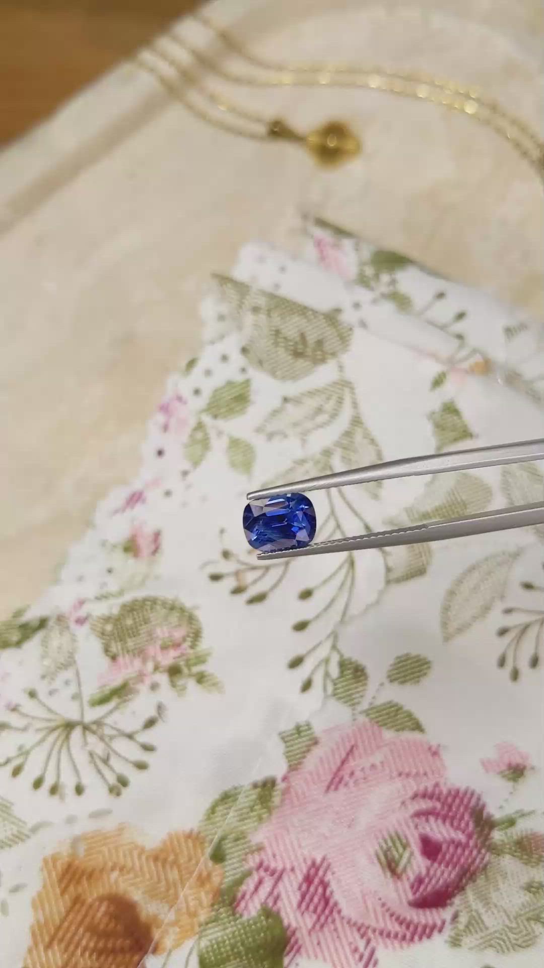 2.43 Ct. Blue Sapphire from Ceylon (Sri Lanka) Size Video
