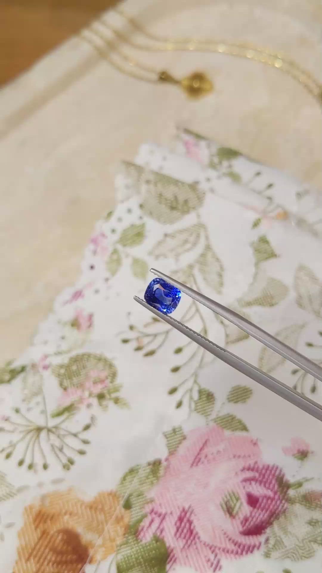 1.95 Ct. Blue Sapphire from Ceylon (Sri Lanka) Size Video