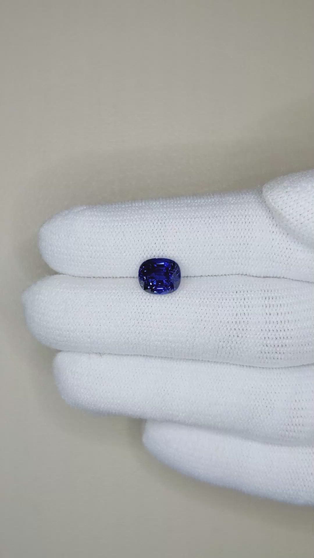2.53 Ct. Blue Sapphire from Ceylon (Sri Lanka) Size Video