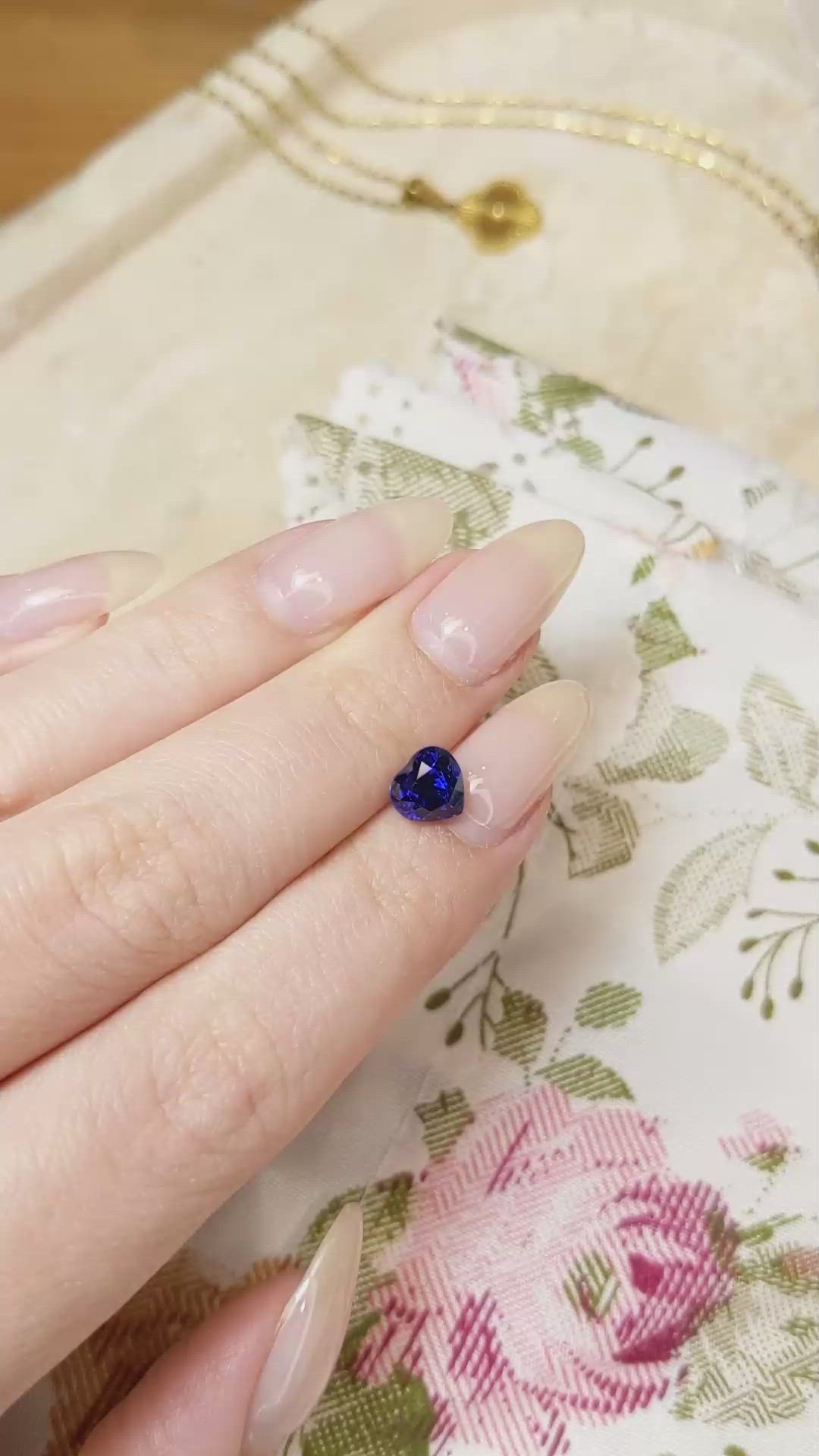 2.08 Ct. Blue Sapphire from Ceylon (Sri Lanka) Size Video
