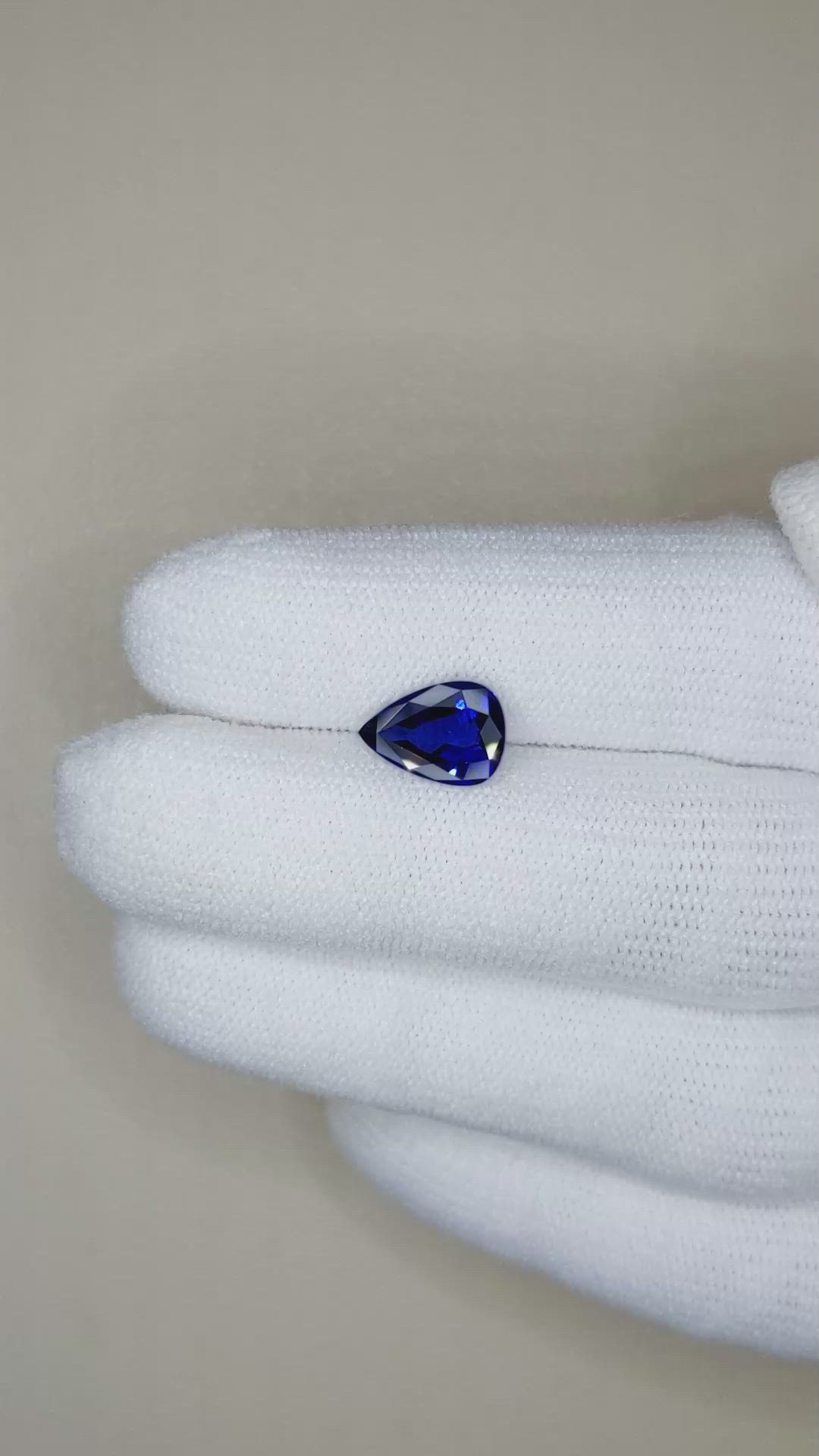 1.84 Ct. Blue Sapphire from Ceylon (Sri Lanka) Size Video