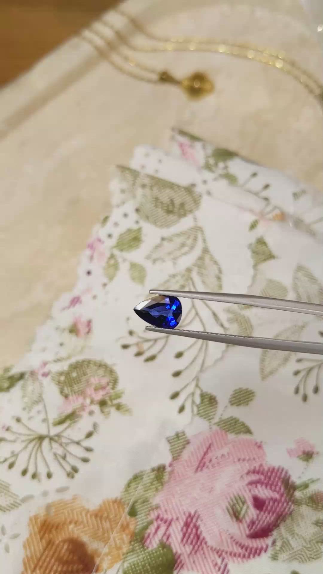 1.84 Ct. Blue Sapphire from Ceylon (Sri Lanka) Size Video