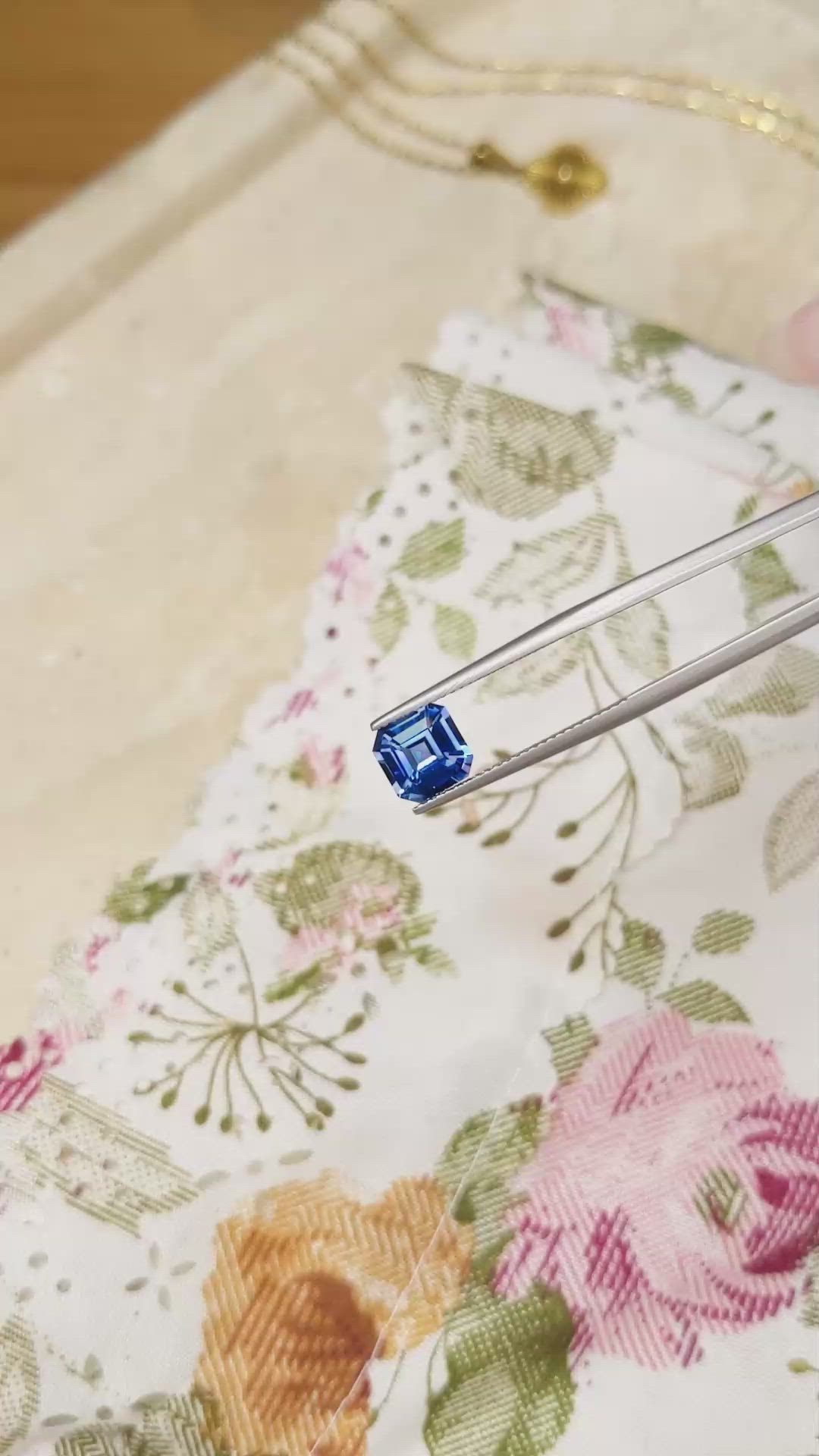 2.16 Ct. Blue Sapphire from Ceylon (Sri Lanka) Size Video