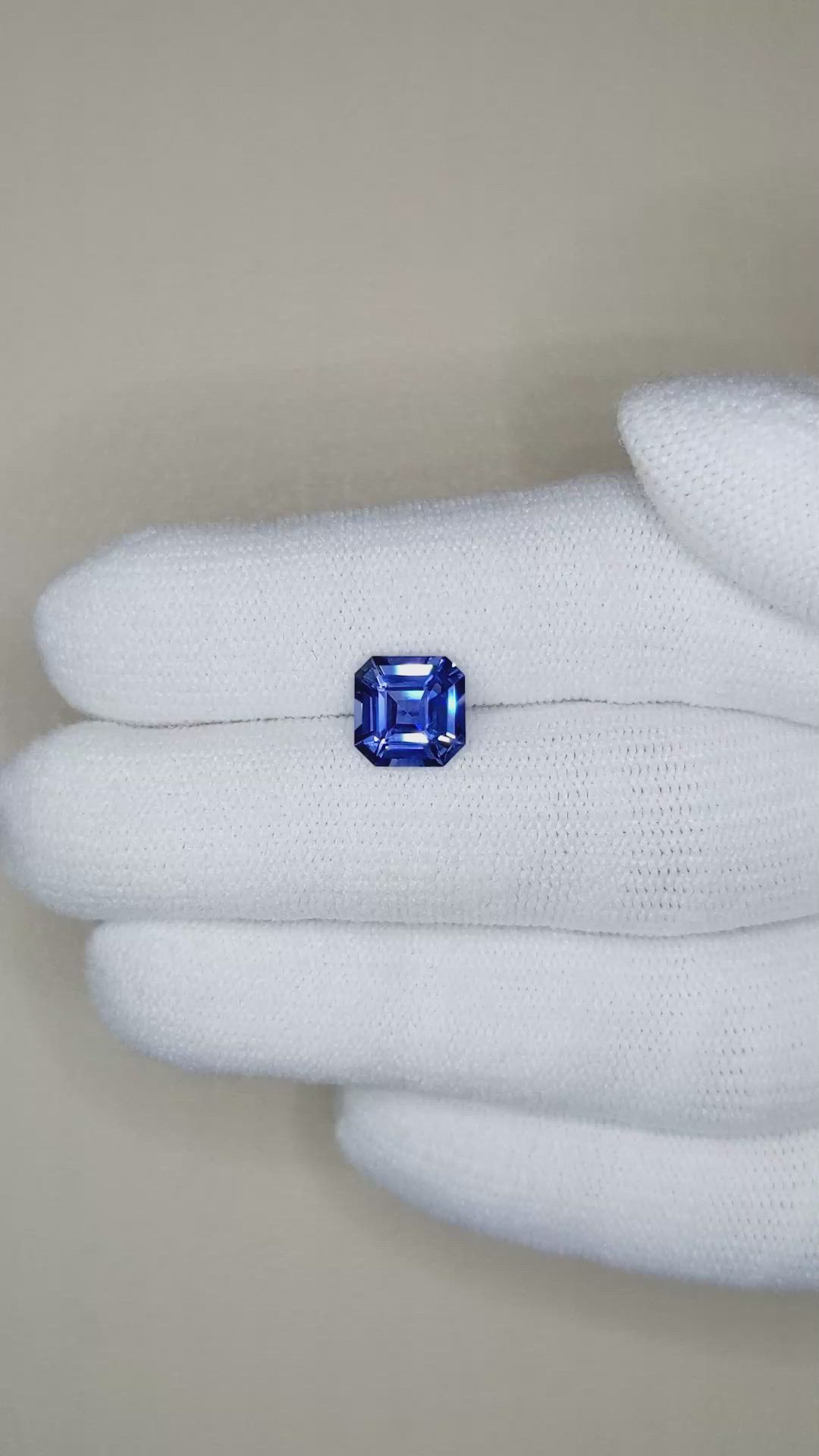 2.16 Ct. Blue Sapphire from Ceylon (Sri Lanka) Size Video