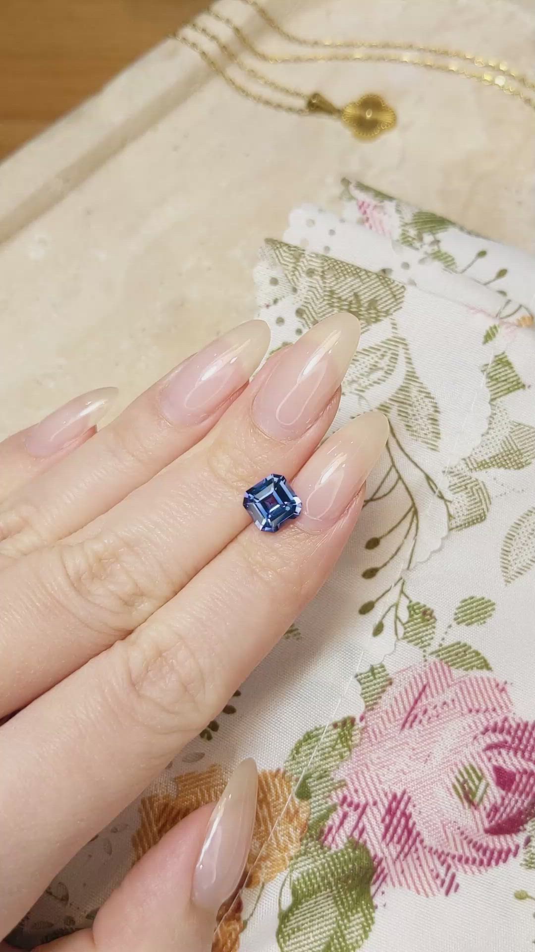 2.16 Ct. Blue Sapphire from Ceylon (Sri Lanka) Size Video