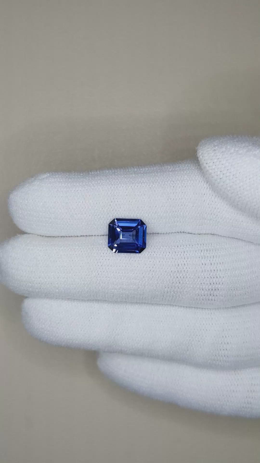 2.15 Ct. Blue Sapphire from Ceylon (Sri Lanka) Size Video