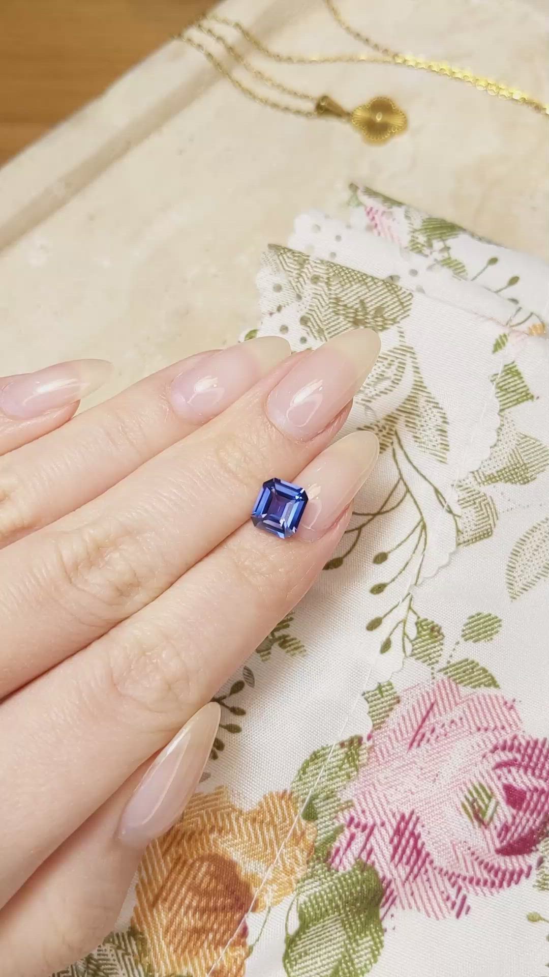2.15 Ct. Blue Sapphire from Ceylon (Sri Lanka) Size Video