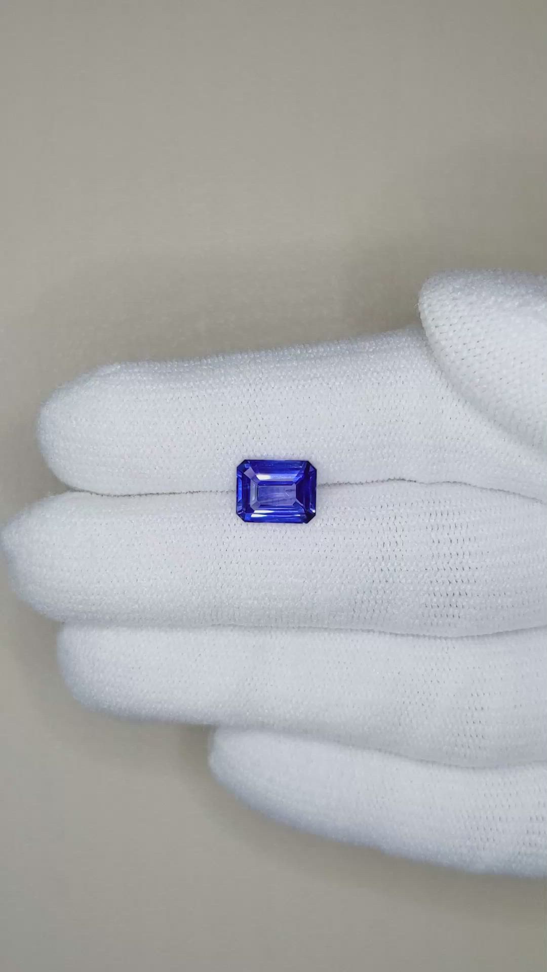 2.06 Ct. Blue Sapphire from Ceylon (Sri Lanka) Size Video