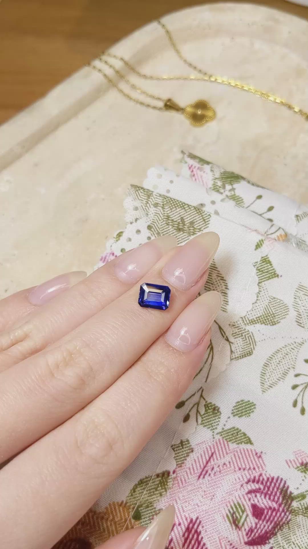 2.06 Ct. Blue Sapphire from Ceylon (Sri Lanka) Size Video