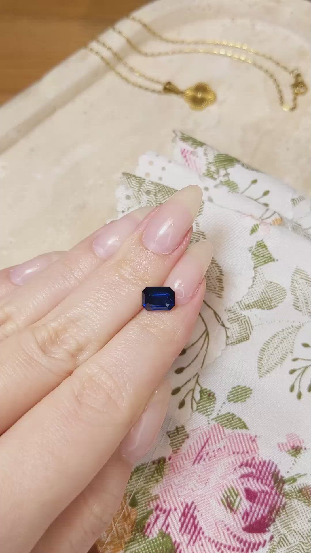 2.15 Ct. Blue Sapphire from Ceylon (Sri Lanka) Size Video