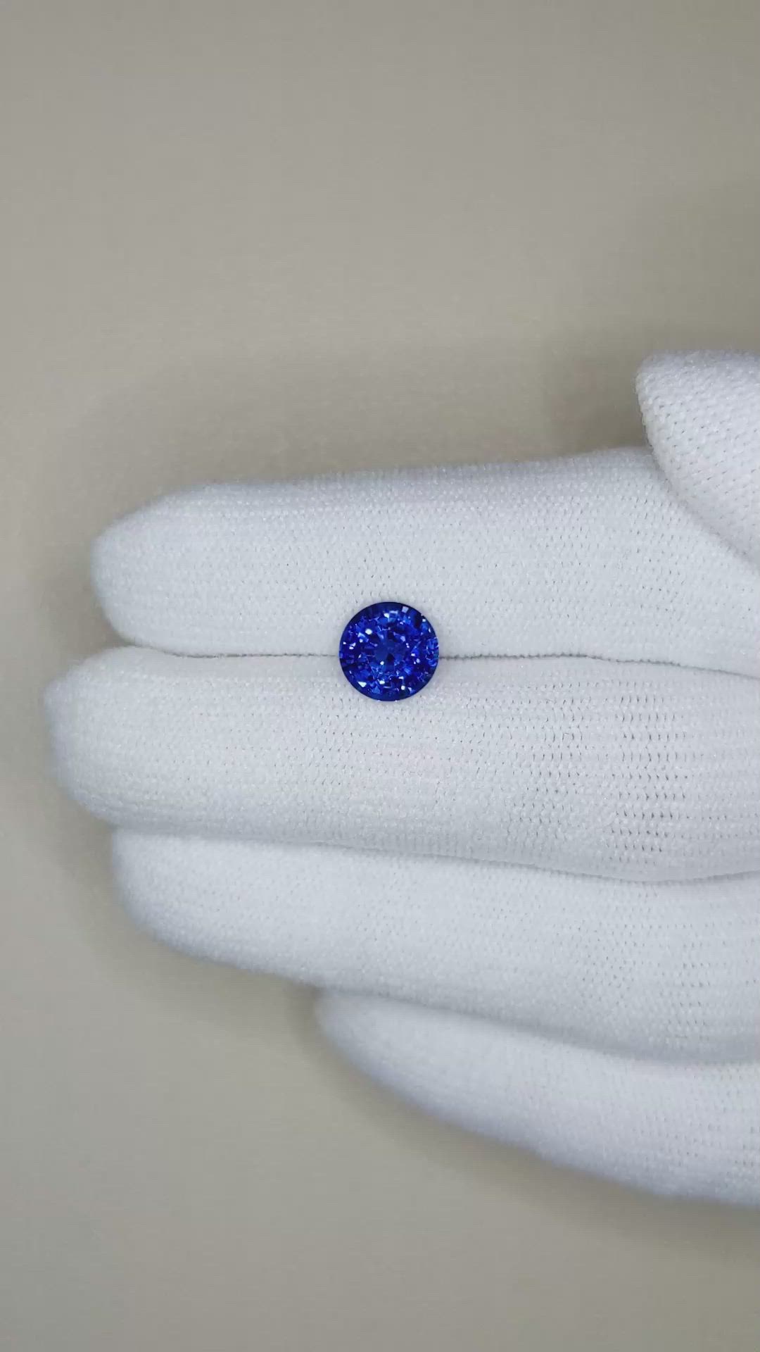 1.95 Ct. Blue Sapphire from Ceylon (Sri Lanka) Size Video