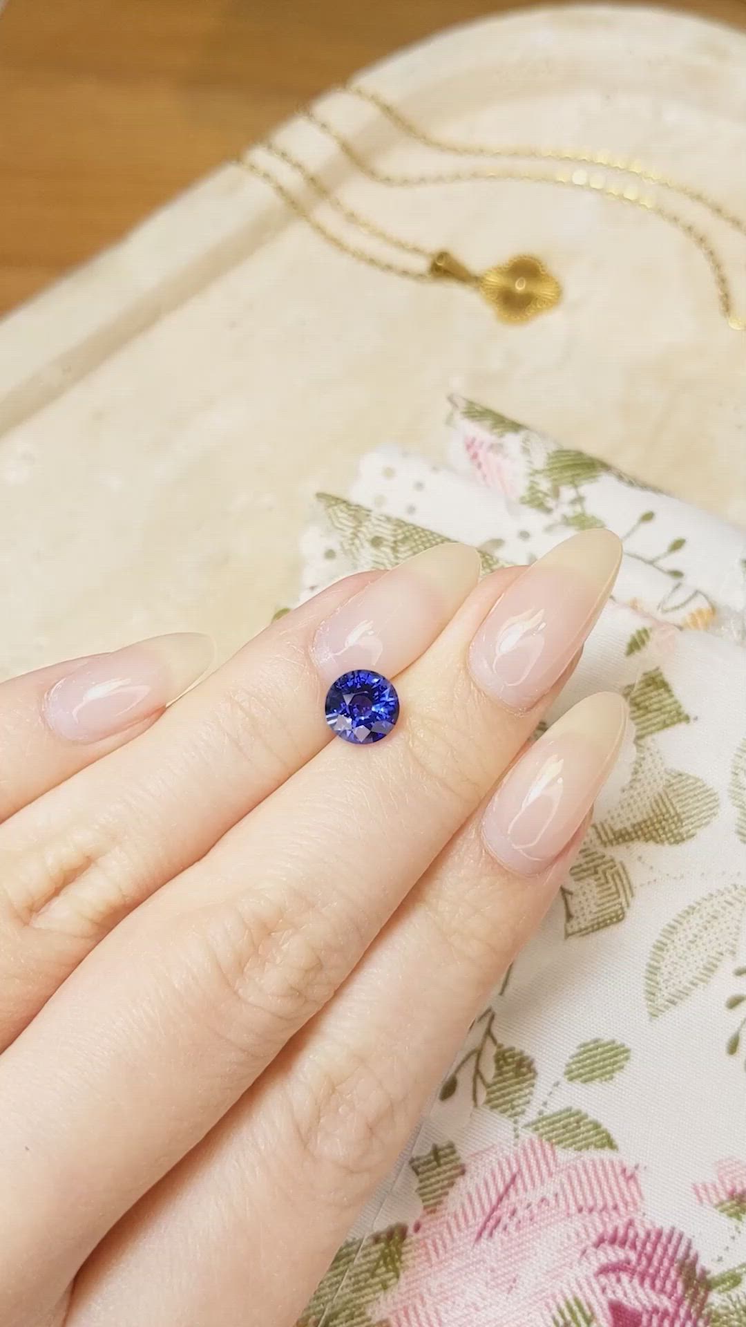 1.95 Ct. Blue Sapphire from Ceylon (Sri Lanka) Size Video