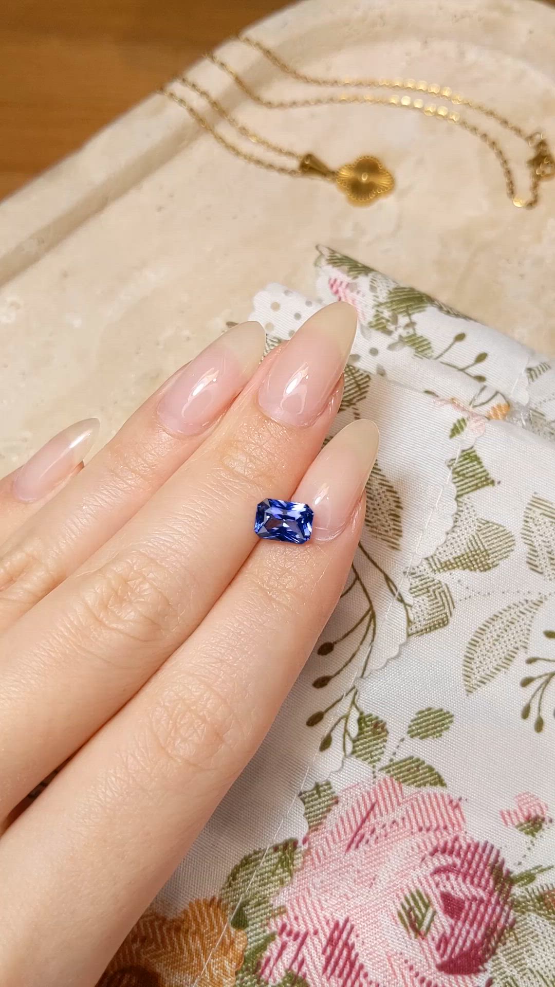 2.04 Ct. Blue Sapphire from Ceylon (Sri Lanka) Size Video
