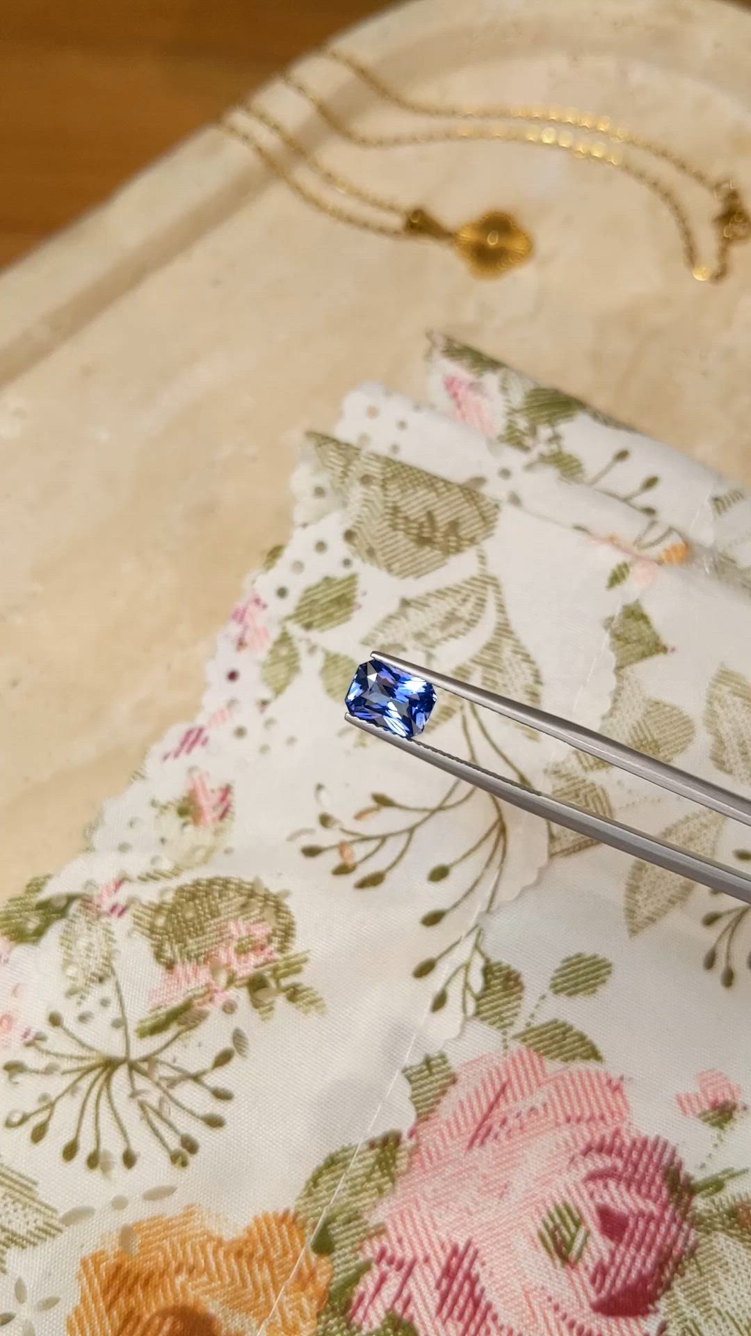 2.04 Ct. Blue Sapphire from Ceylon (Sri Lanka) Size Video