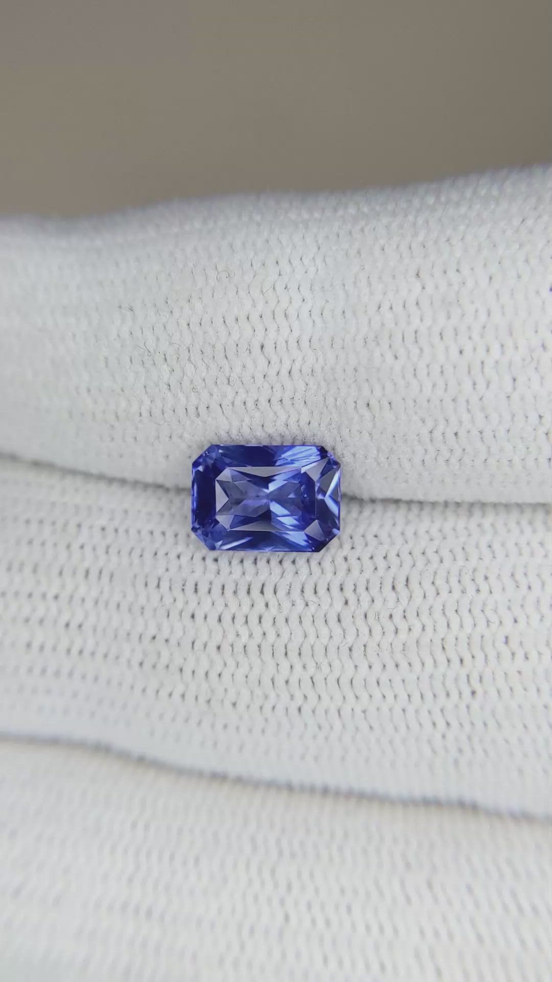 2.04 Ct. Blue Sapphire from Ceylon (Sri Lanka) Size Video