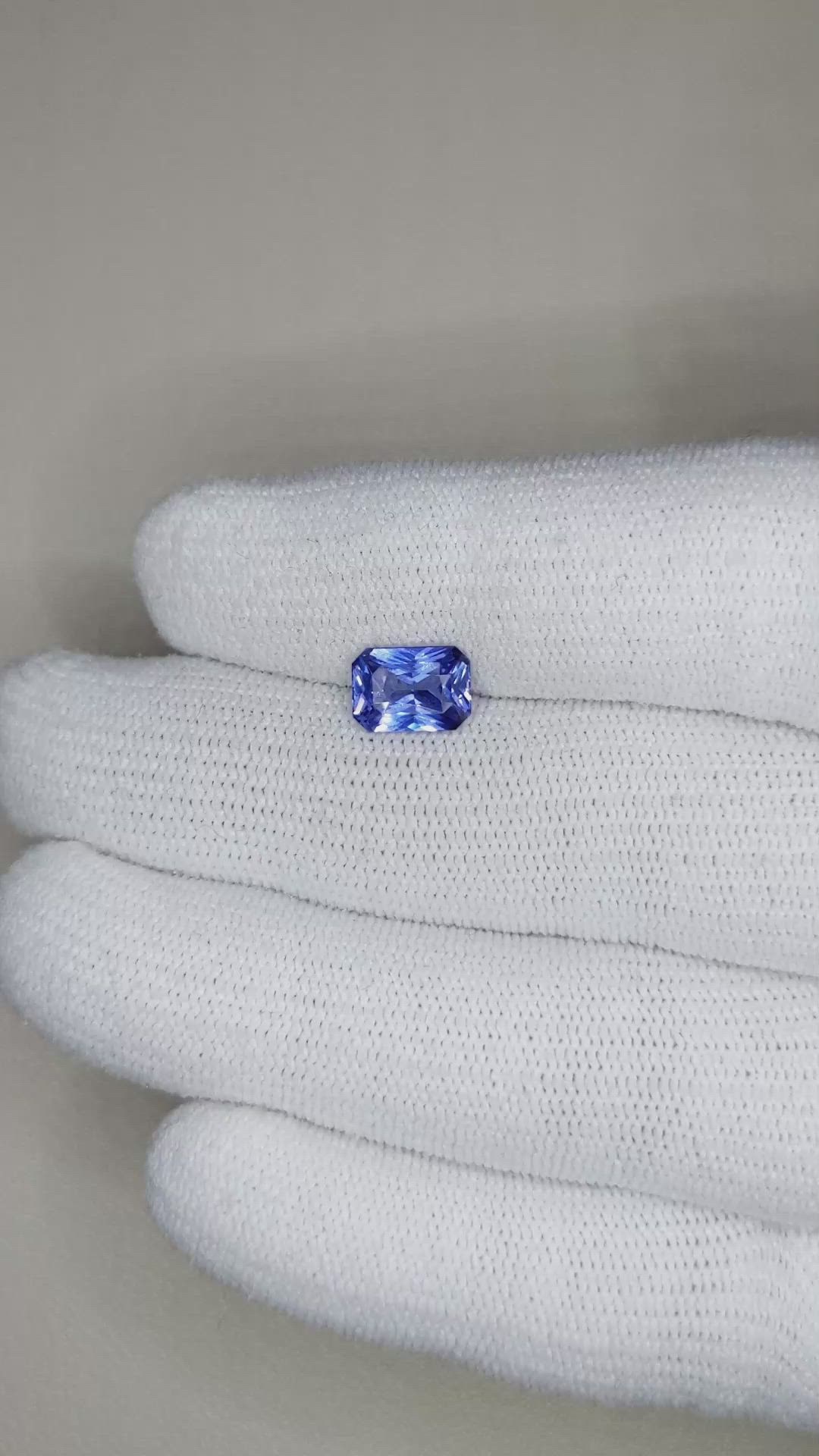 2.04 Ct. Blue Sapphire from Ceylon (Sri Lanka) Size Video