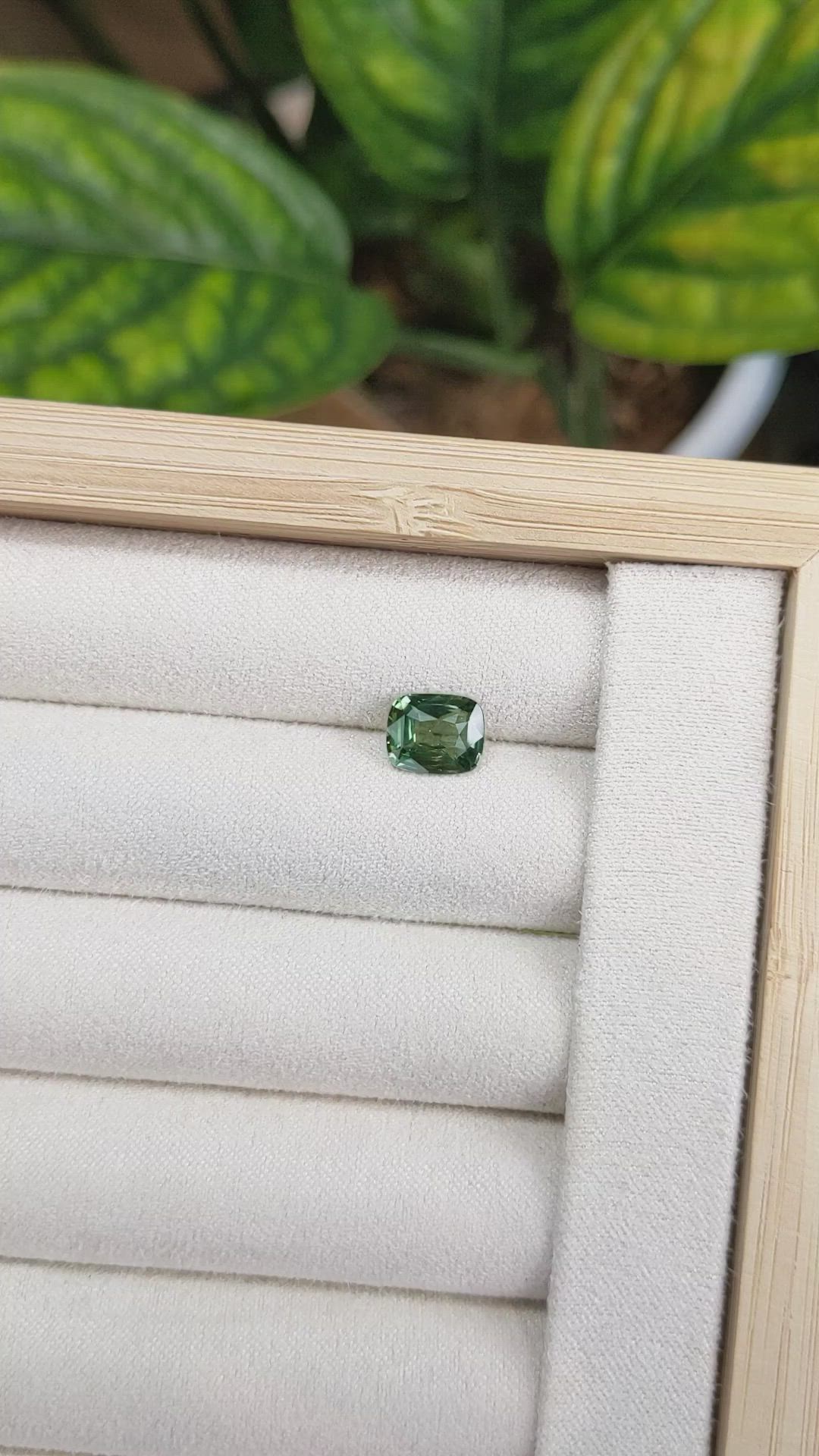 2.07 Ct. Green Sapphire from Ceylon (Sri Lanka) Size Video