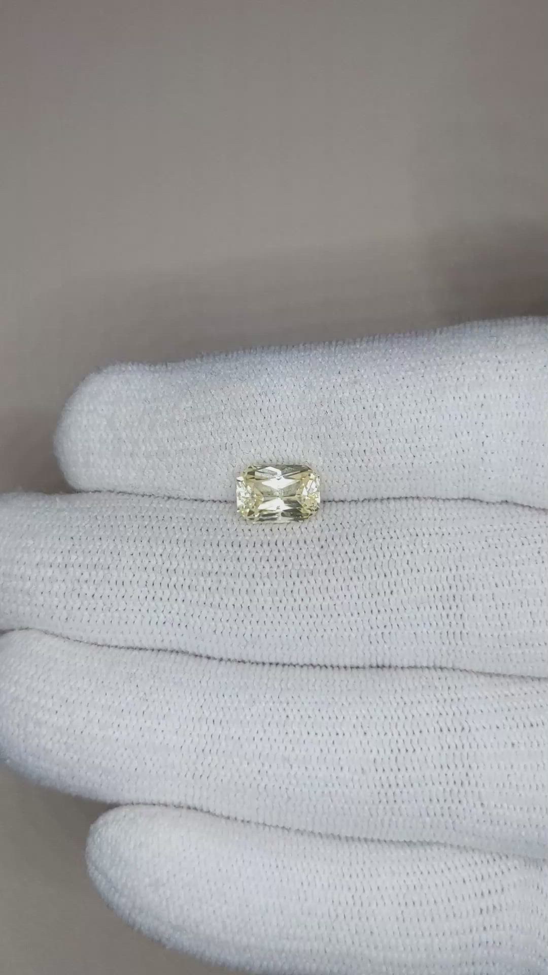 2.64 Ct. Yellow Sapphire from Ceylon (Sri Lanka) Size Video